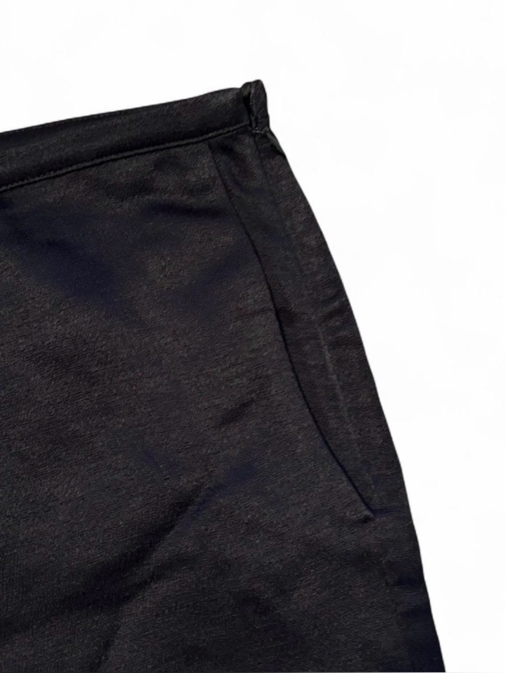 BANANA REPUBLIC HIGH RISE HAMMERERD SATIN PALAZZO PANTS SIZE 2 BLACK NWT - Picture 2 of 6